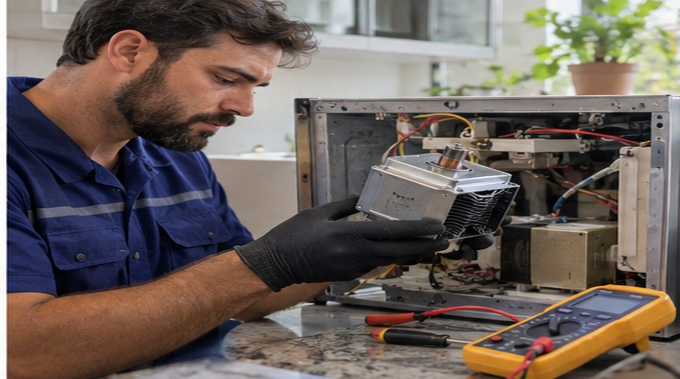 Conserto de micro-ondas em Aracaju‑SE: troca do magnetron